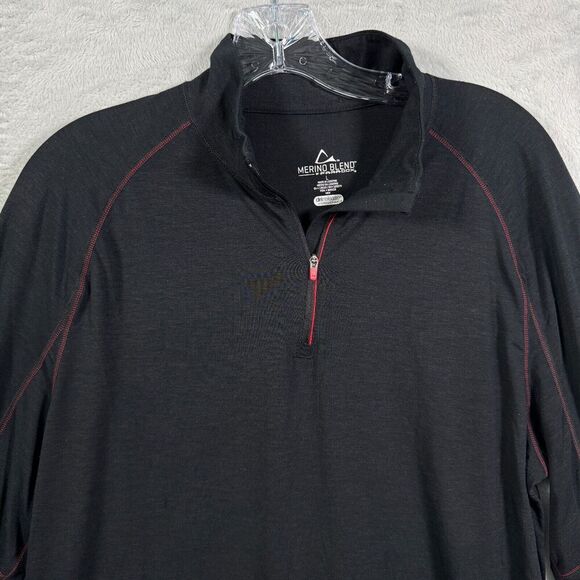 Paradox Other - Paradox 1/4 Zip Pullover Mens L Black Merino Blend Dri Release W/ Fresh Guard
